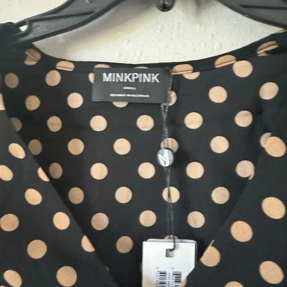 MinkPink NWT Ayat Wrap Top Small Polka Dot - Picture 4 of 5